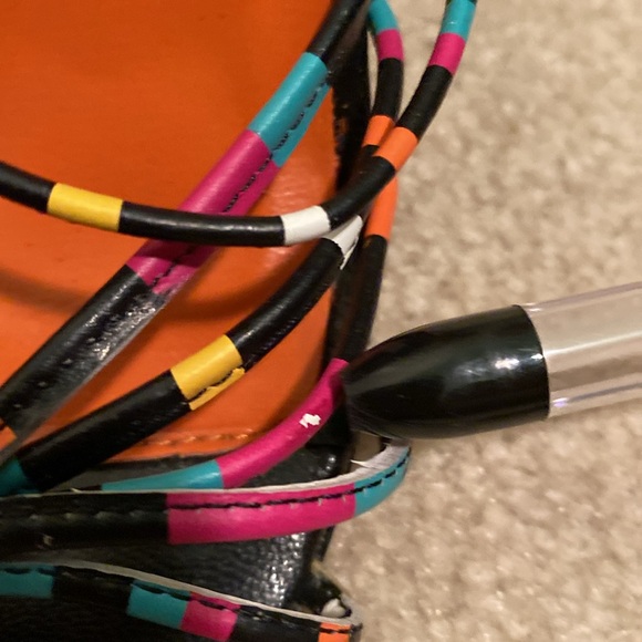 Colin Stuart Colorful Leather Straps Lace-Up/Wrap Sandals Heels Size 6.5 - Picture 12 of 13